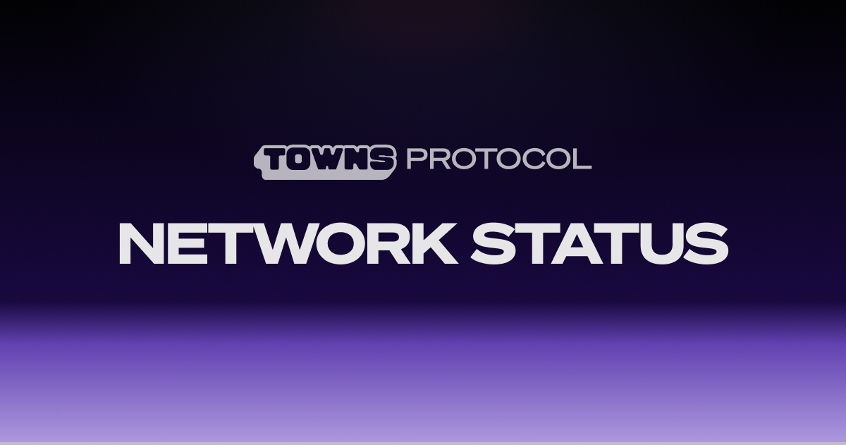 Node Network Status - Towns Protocol